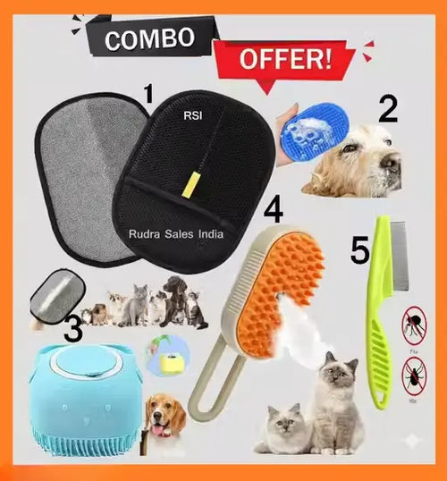 5-in-1 pet grooming kit for dogs and cats