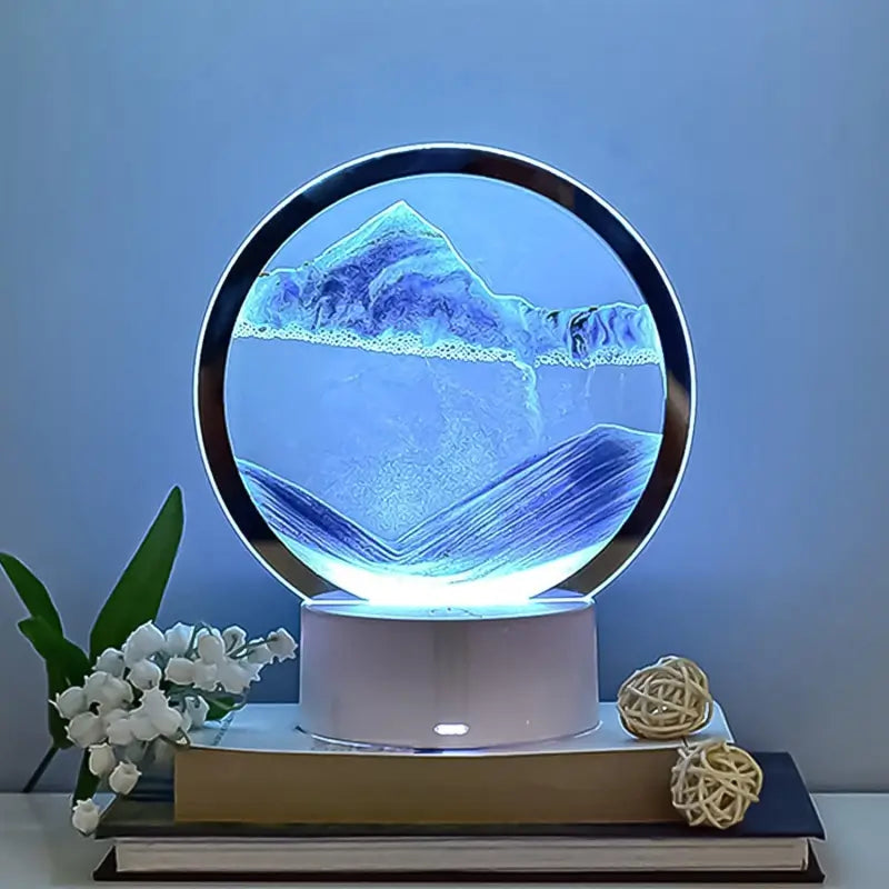 5 color moving sand art picture lamp