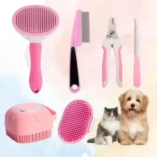 6-in-1 pet grooming kit for dogs and cats
