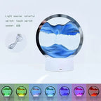 Colorful sand art night lamp with LED lighting