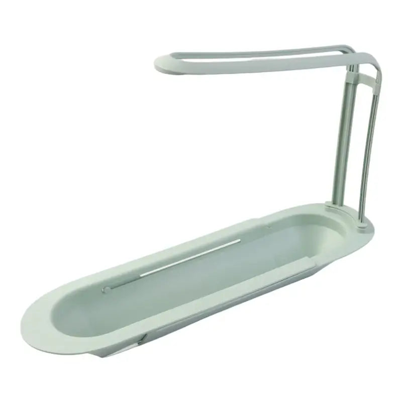 Compact sink storage rack for sponge and towel organization