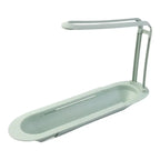Compact sink storage rack for sponge and towel organization