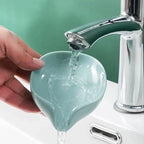 Compact soap dish organizer for bathroom sink