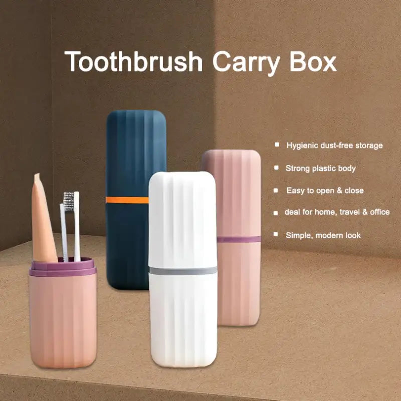 Compact toothbrush holder for luggage and backpack