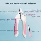 Dog and cat grooming tools with nail clipper