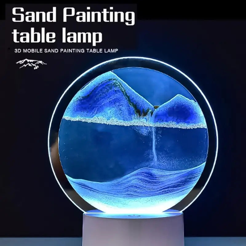 Elegant flowing sand art display for aesthetic interiors