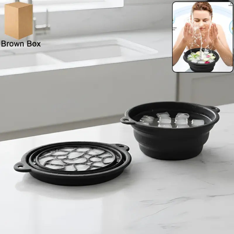 Silicone ice facial bowl for skin tightening and skincare