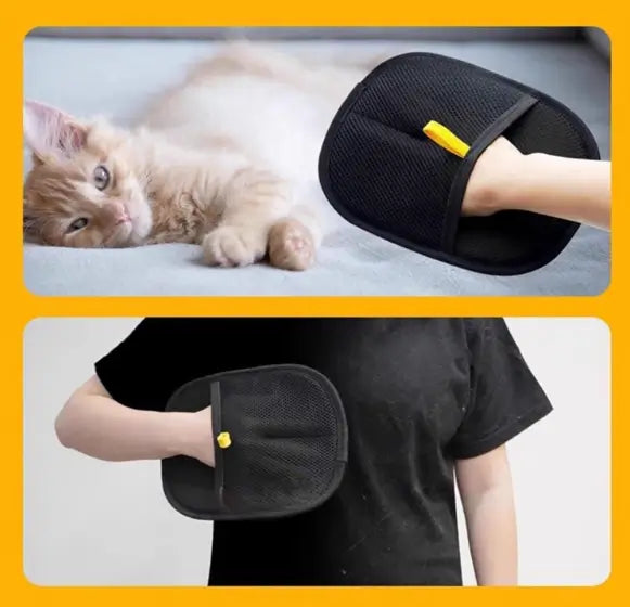 Flexible pet massage and hair removal glove