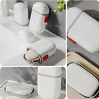 Hygienic soap container for backpacks and toiletry kits