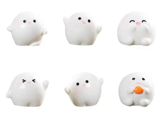 Kawaii ghost showpiece set for car interior