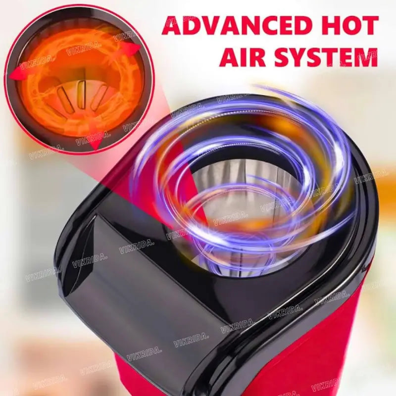 Oil free hot air popcorn popper appliance