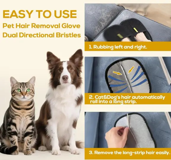 Pet hair remover tool for furniture and clothes