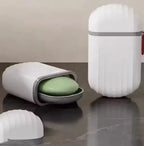 Portable travel soap case with leakproof lid