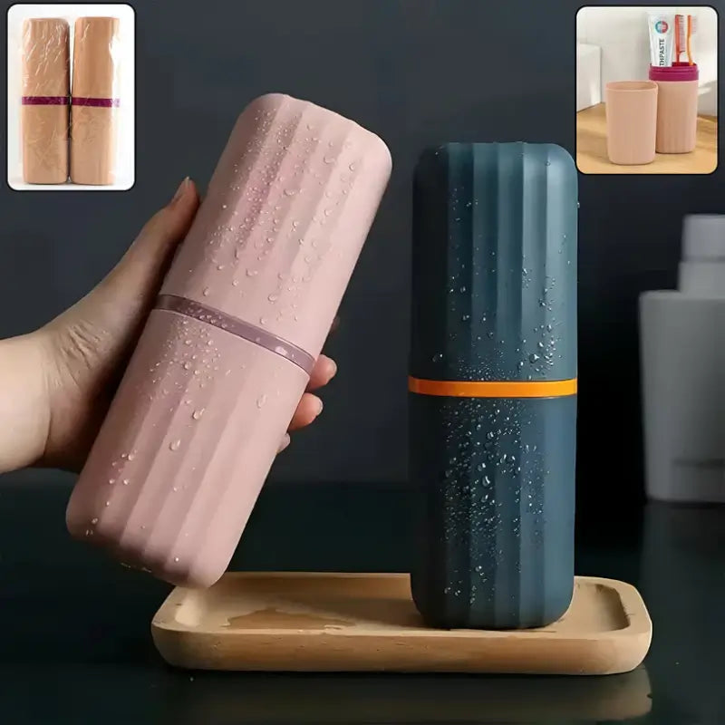 Portable travel toothbrush case organizer