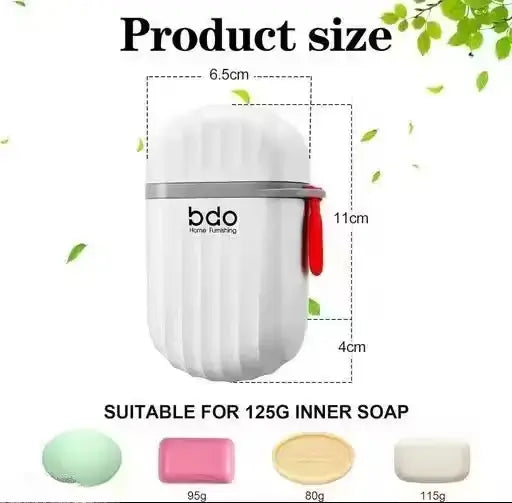 Travel soap organizer with snap lock sealing