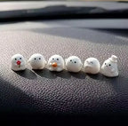 White ghost figurines for aesthetic car decoration